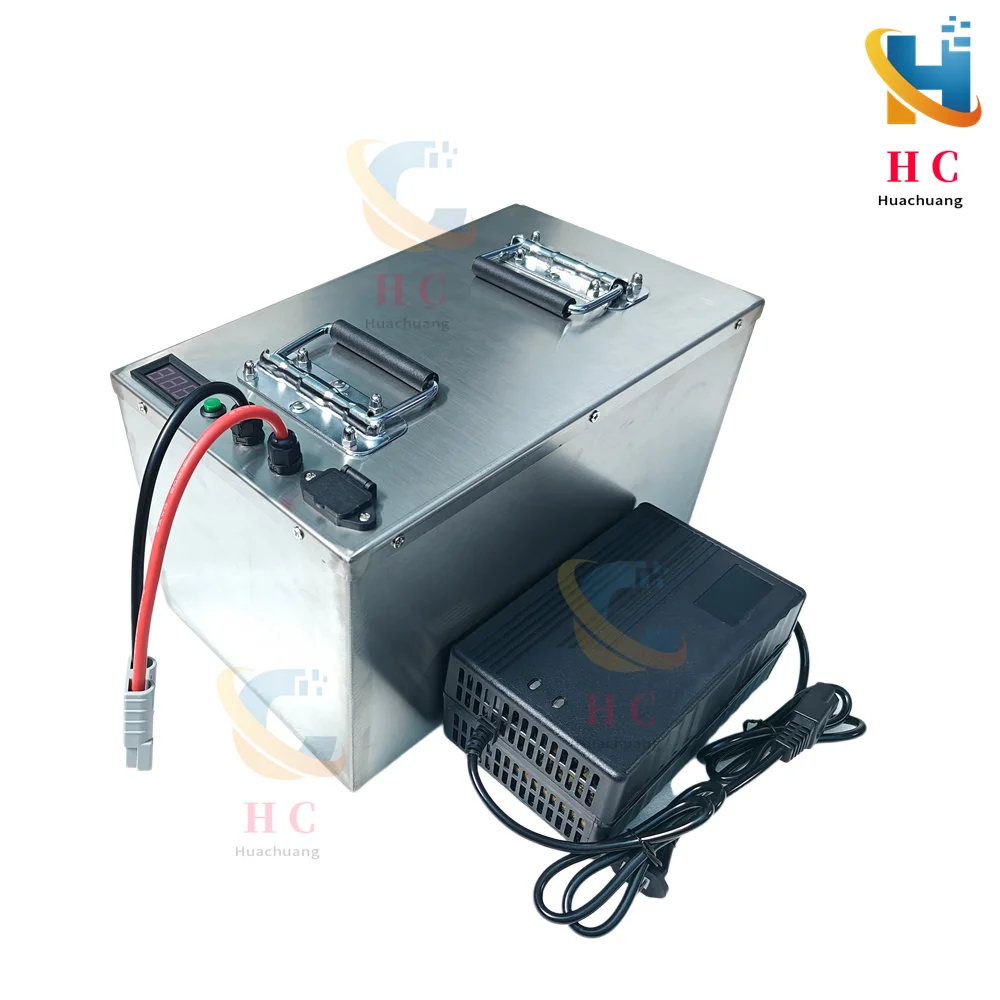 Brand li-ion Battery 60v 100Ah 110Ah 120Ah 150Ah 180Ah 200Ah Li-ion Battery Pack with BMS +10A Charger