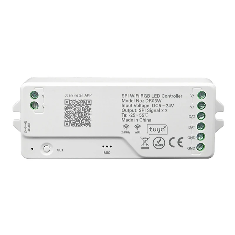 

Strip Controller - Smart Life Compatible With Alexa,Addressable 4-In-1 RGB+3000K Light Strip For Voice Control