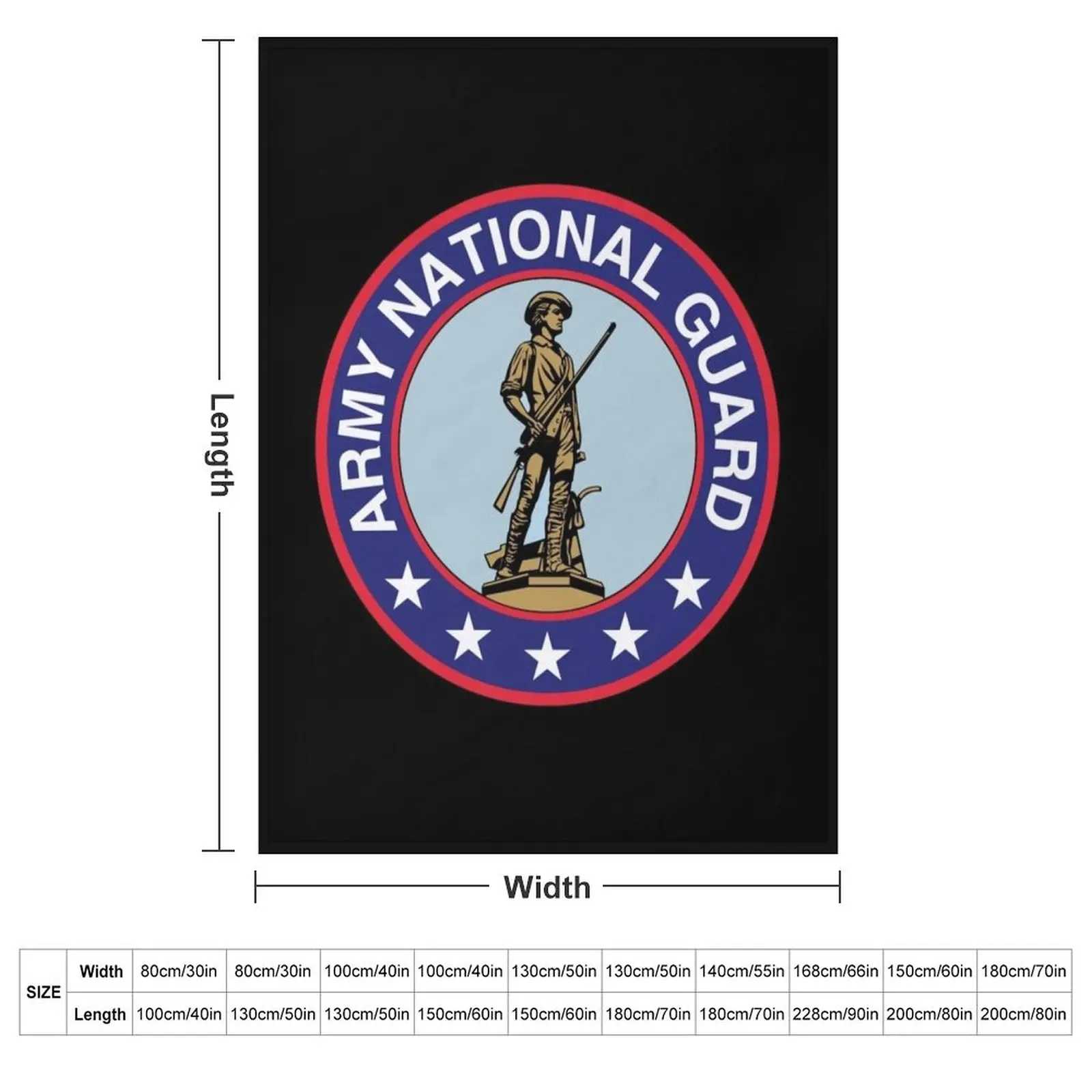 Army National Guard seal Throw Blanket Blankets For Bed Beach Warm Soft Blankets