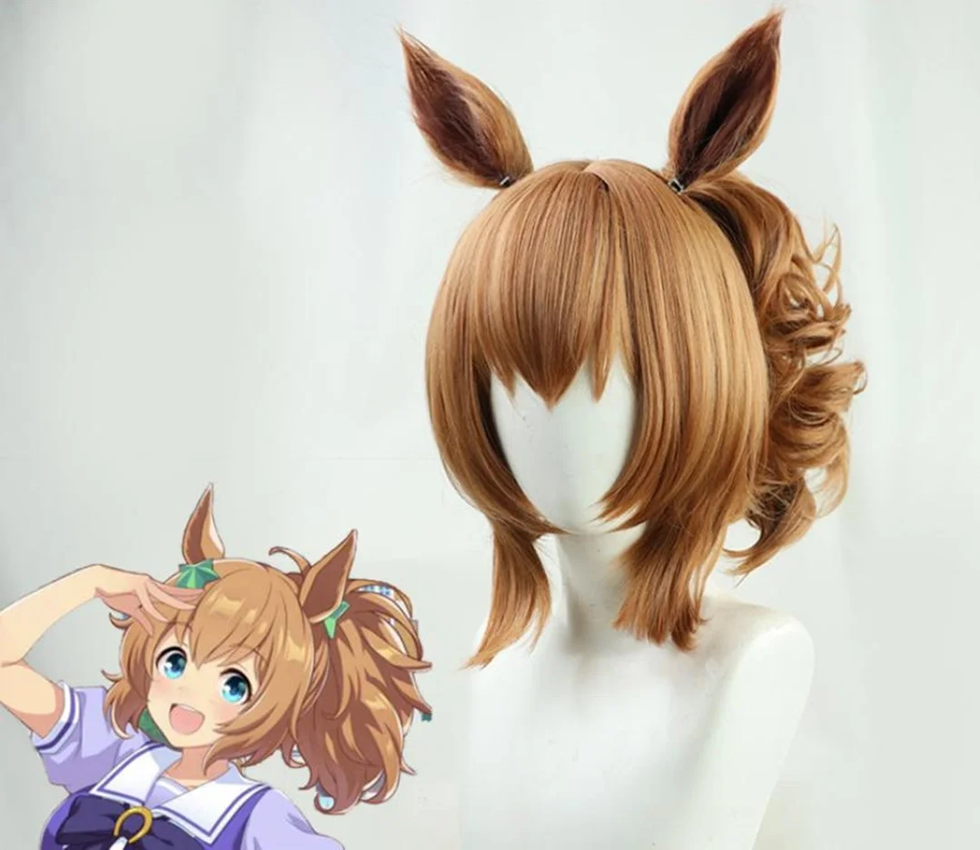 

Uma Musume Pretty Derby Аниме Косплей Taiki Shuttle Парик Коричневый Парик для Хэллоуина