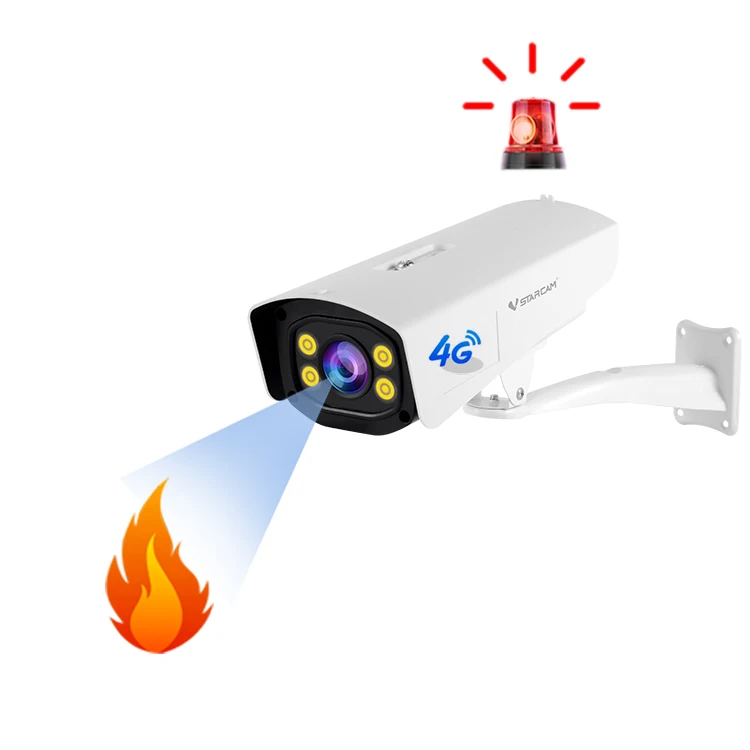

VStarcam FG511 4G Smart Bullet IP66 Security Camera Smoke And Fire Detection Surveillance Camera 4G Networking Outdoor Camera