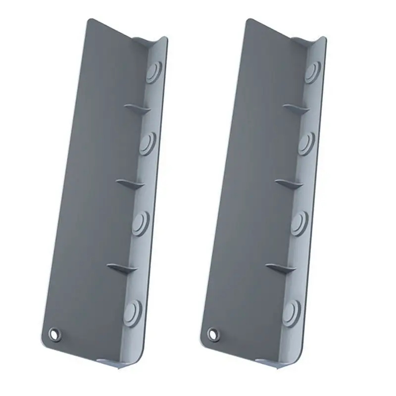 ABNL 2PCS Sink Splash Guard With Strong Suction Cup Soft Anti Water Splatter Protector Grey