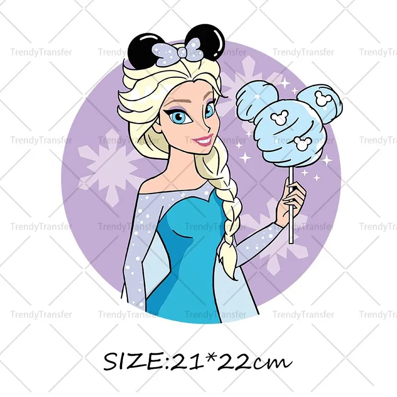 Dessert Prinses Ijs Ijzer Op Transfers Warmte Pers Stickers Voor Kleding Thermische Trasnsfer Prints