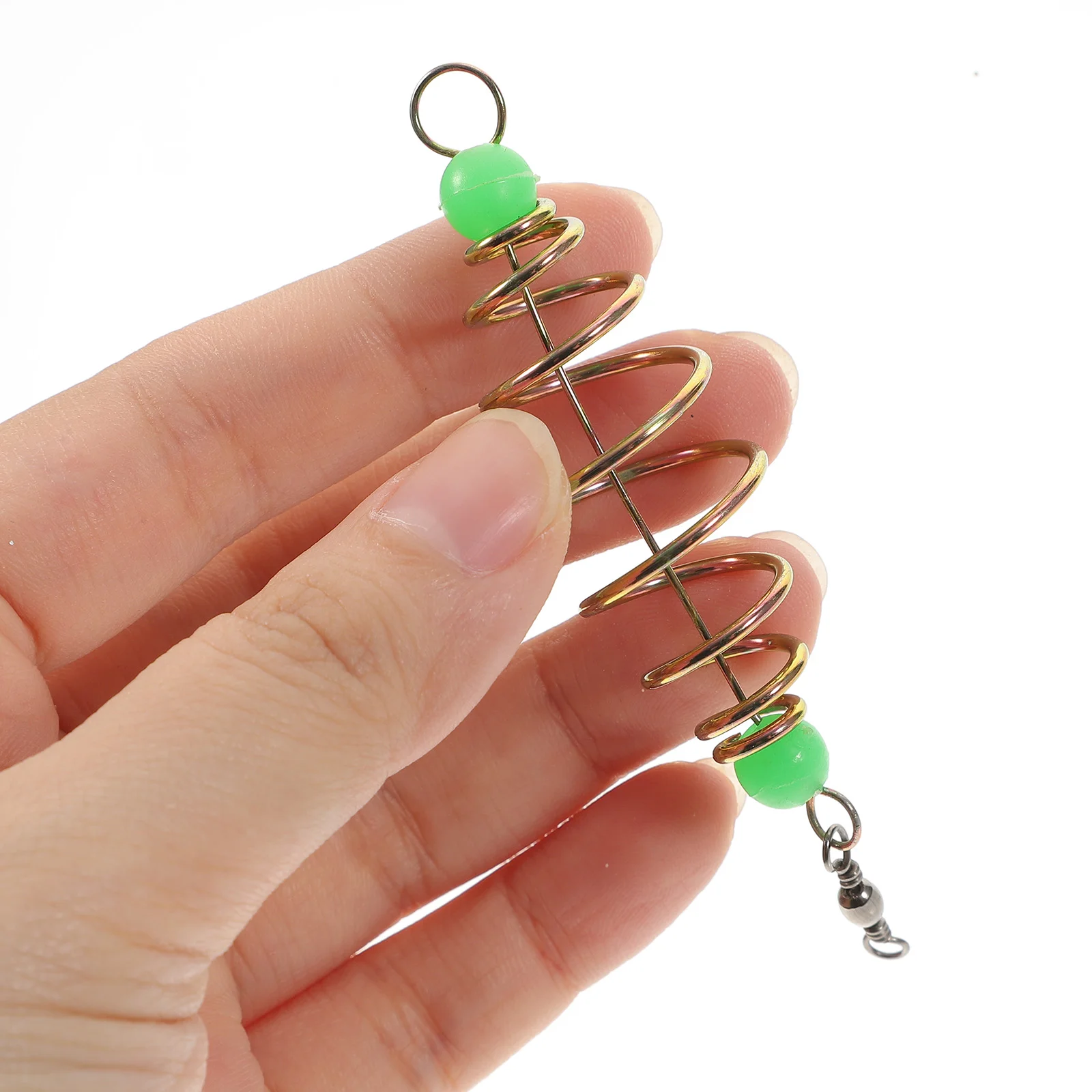 36 PCS Spring Bait Fishing Metal Cage Trap Luminous Beads Carp Feeder Carbon Steel Basket Tackle Lure