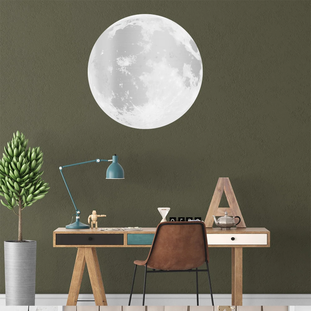 

30 Cm Bedroom Luminous Moon Stickers Decoration Window Decorate Wall Mural Circle