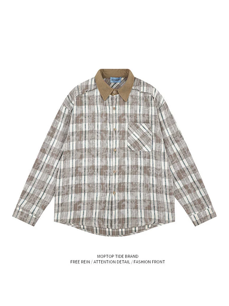 

Свободный повседневный клетчатый утюг для мужчин, весна-осень, новый Sle Mr. WH, модный бренд, одинаковые длинные свечи из полиэфирного волокна для пар