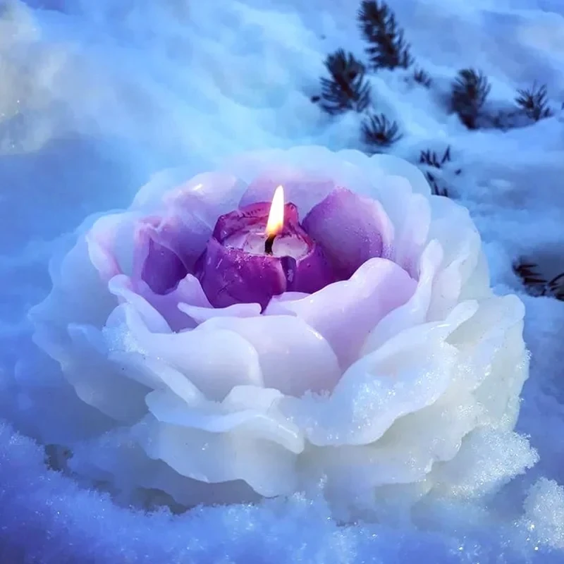 3D Large Peony Silicone Candle Mold DIY Handmade Creative Flower Aromatherapy Plaster Resin Soap Making Supplies Kit Home Gifts image 4