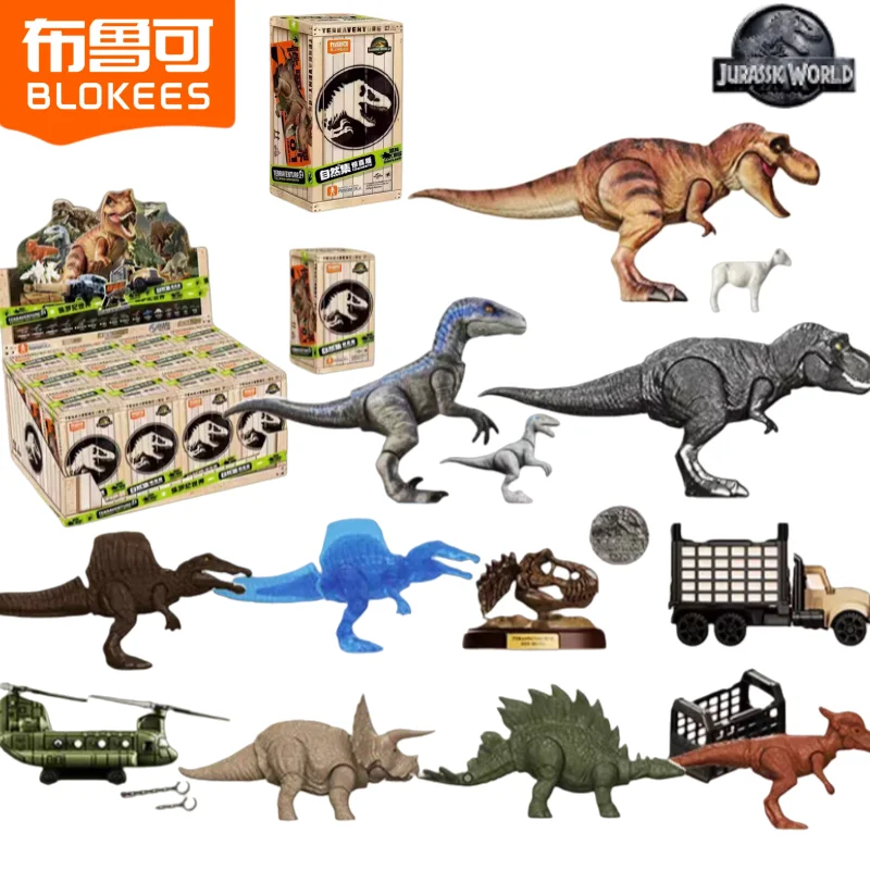 

BLOKEES Building Blocks Jurassic Period World Surprise Edition 1nd Blind Box Assembly Model Overlord Dinosaur Toy For Children