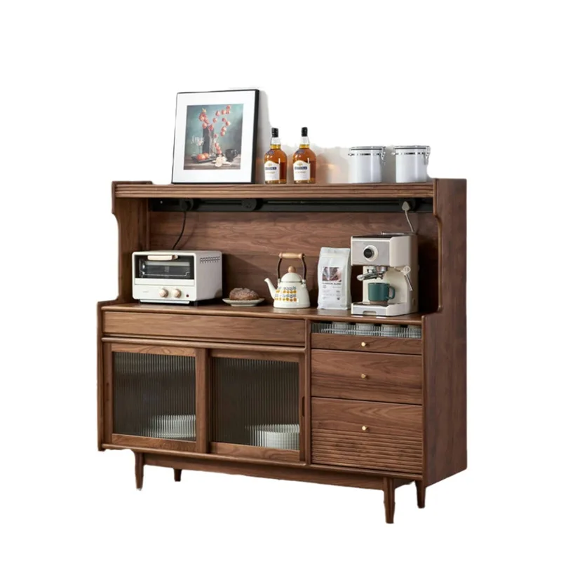 

All solid wood household living room multi-functional coffee cabinet small apartment storage side cabinet