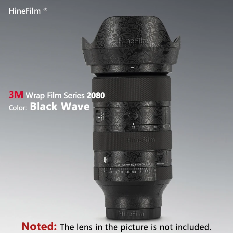 Hinefilm Skin for Sigma 28-105 F2.8 E Lens Sticker 28105f2.8 Decal Skin For Sigma 28-105mm F2.8 DG DN Lens Skin 28 105 f2.8 Wrap