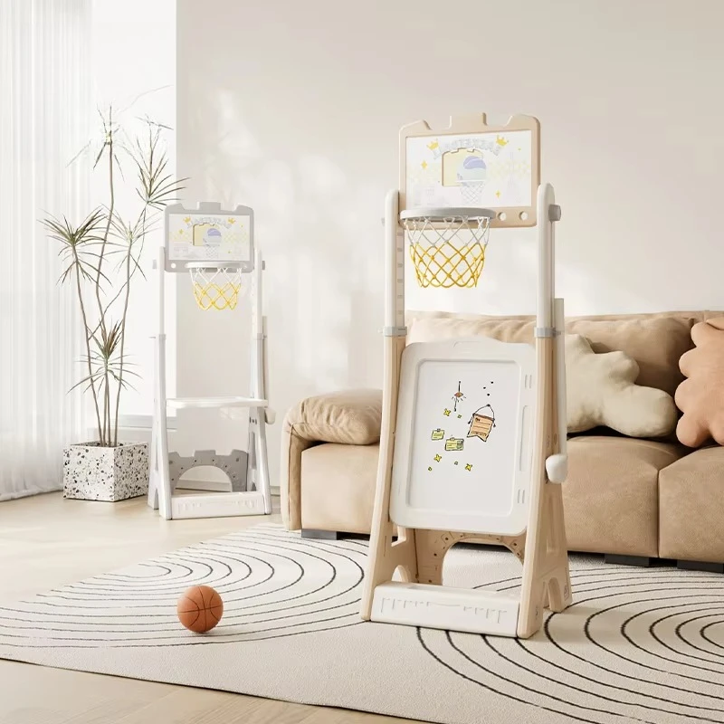 Indoor Game Kids Basketball Stand Toddler Custom Adjustable Children Rim Frame Rack Portable Mini Toys Ring Hoop With Board Ball