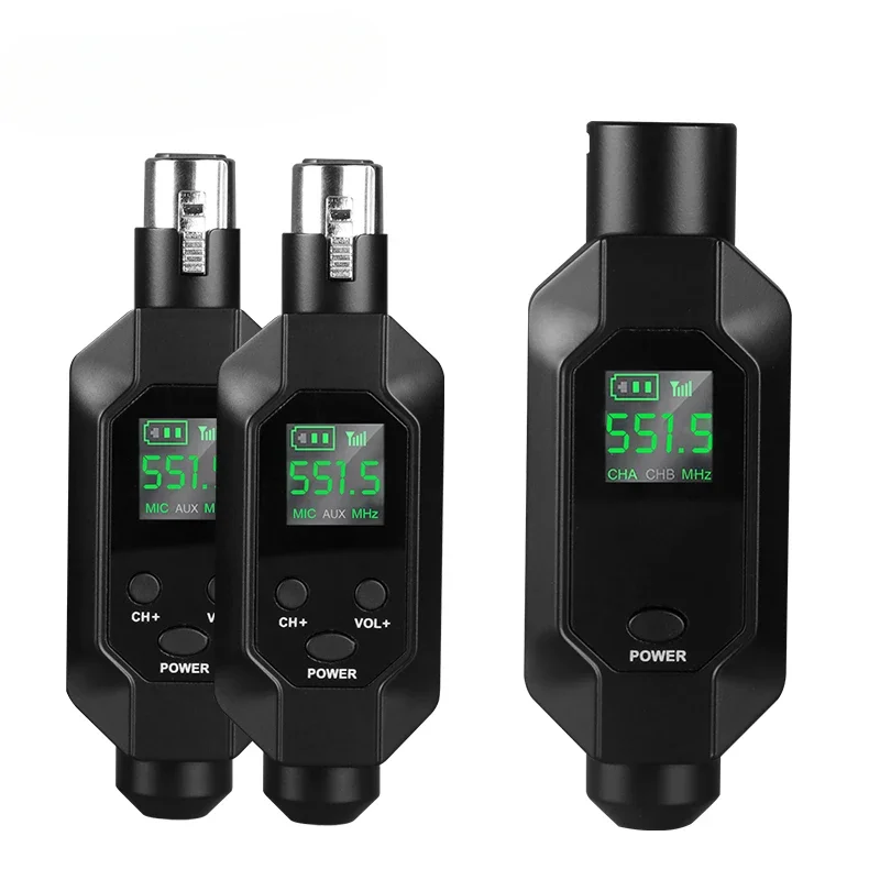 2025 transmissor e receptor conversor de microfone sem fio uhf para microfone dinâmico receptor de guitarra adaptador de transmissão novo