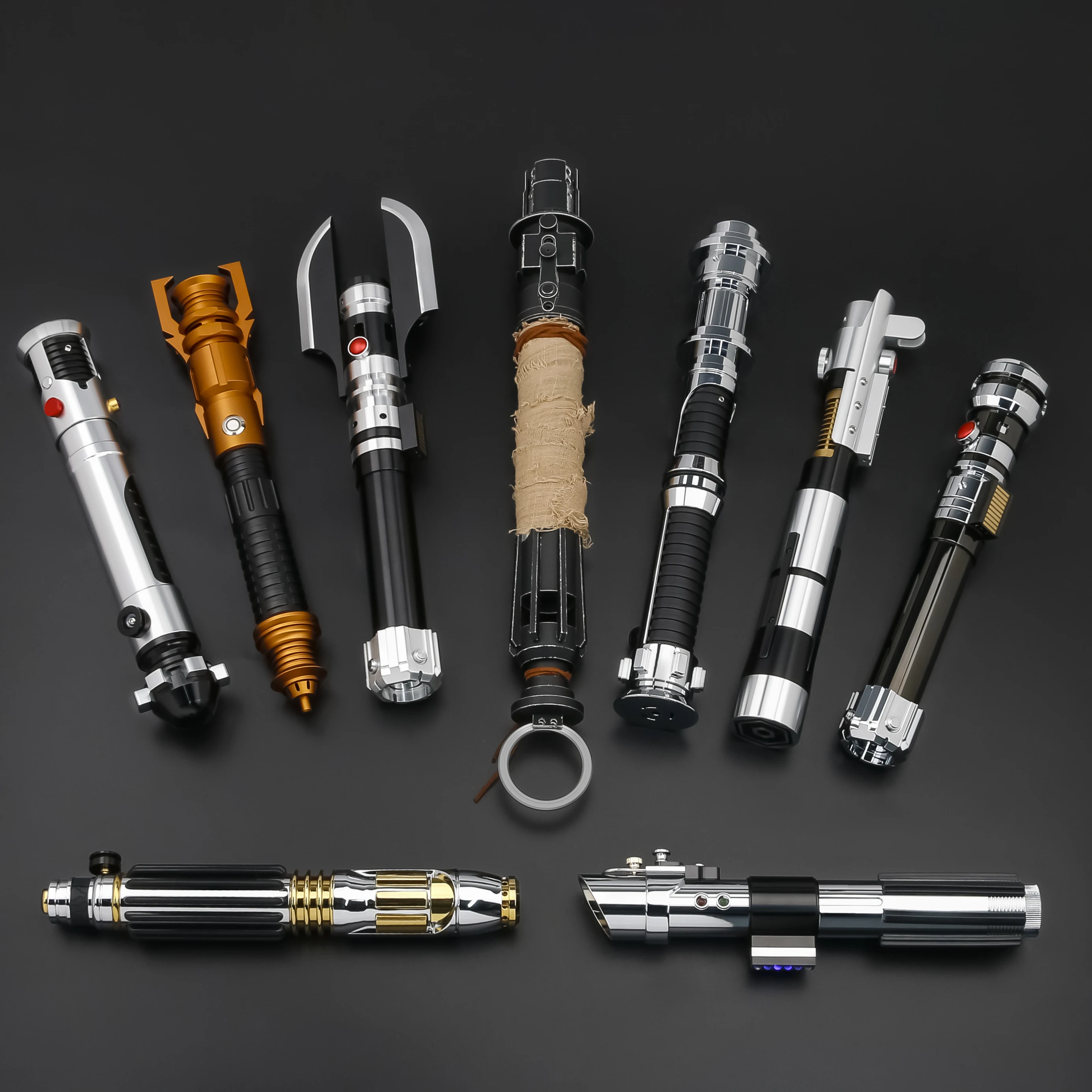 TXQSABER Metal Empty hilt Replica collection Lightsabers Jedi Cosplay Toys DIY Sword Accessories Parts - Baylan Skoll