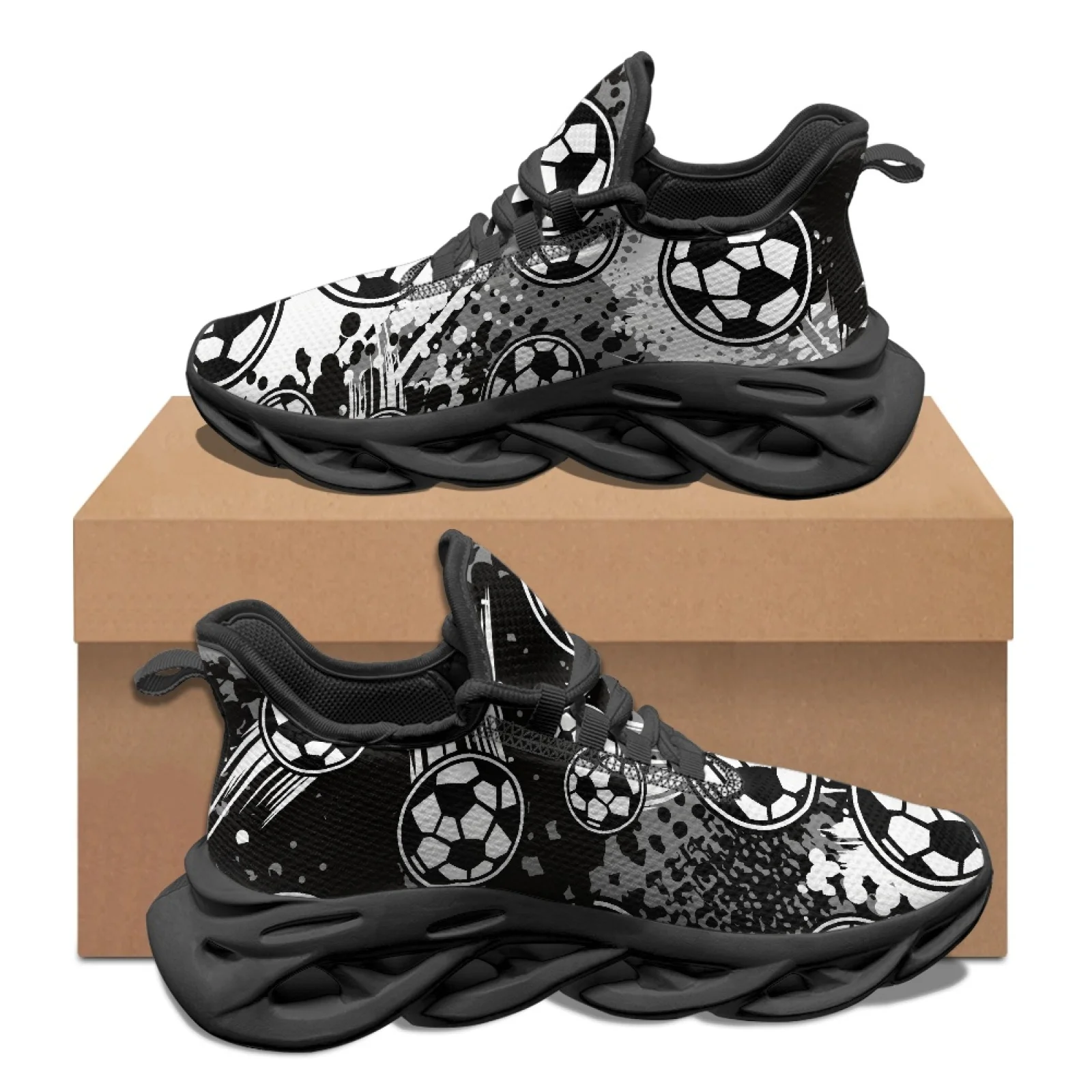 PENSTROLL Comfortable Athletic Sneakers Casual Mens Running Shoes for Work Youth Comic Soccer Ball