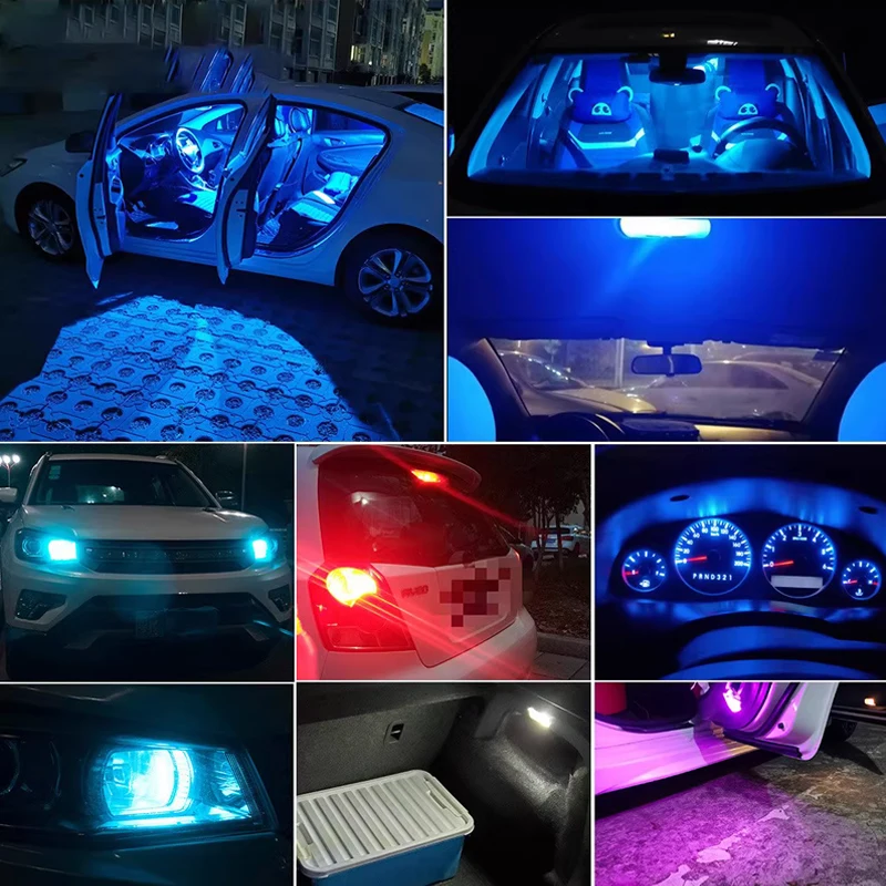 10 Stks/pak W5W 194 T10 Auto Licht Cob Glas 6000K Witte Auto Automobiles Kentekenverlichting Lichtkoepel Lezen drl Bulb Stijl 12V