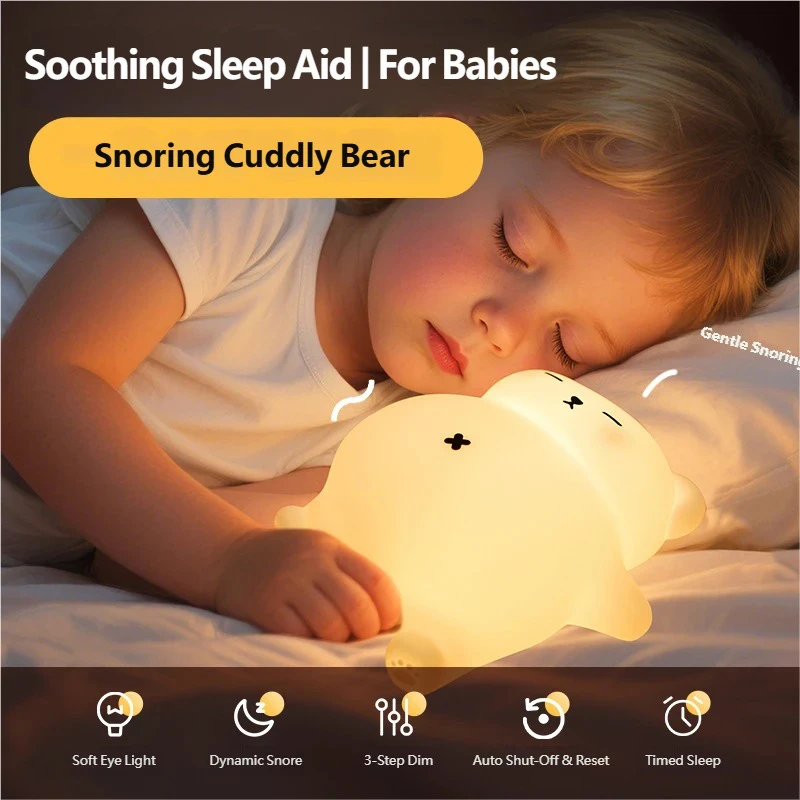 Sleep Lamp Night Light With Soothing Sound Effects Dimmable Led Adjustable Volume Perfect Light Charging Soft Light Creative