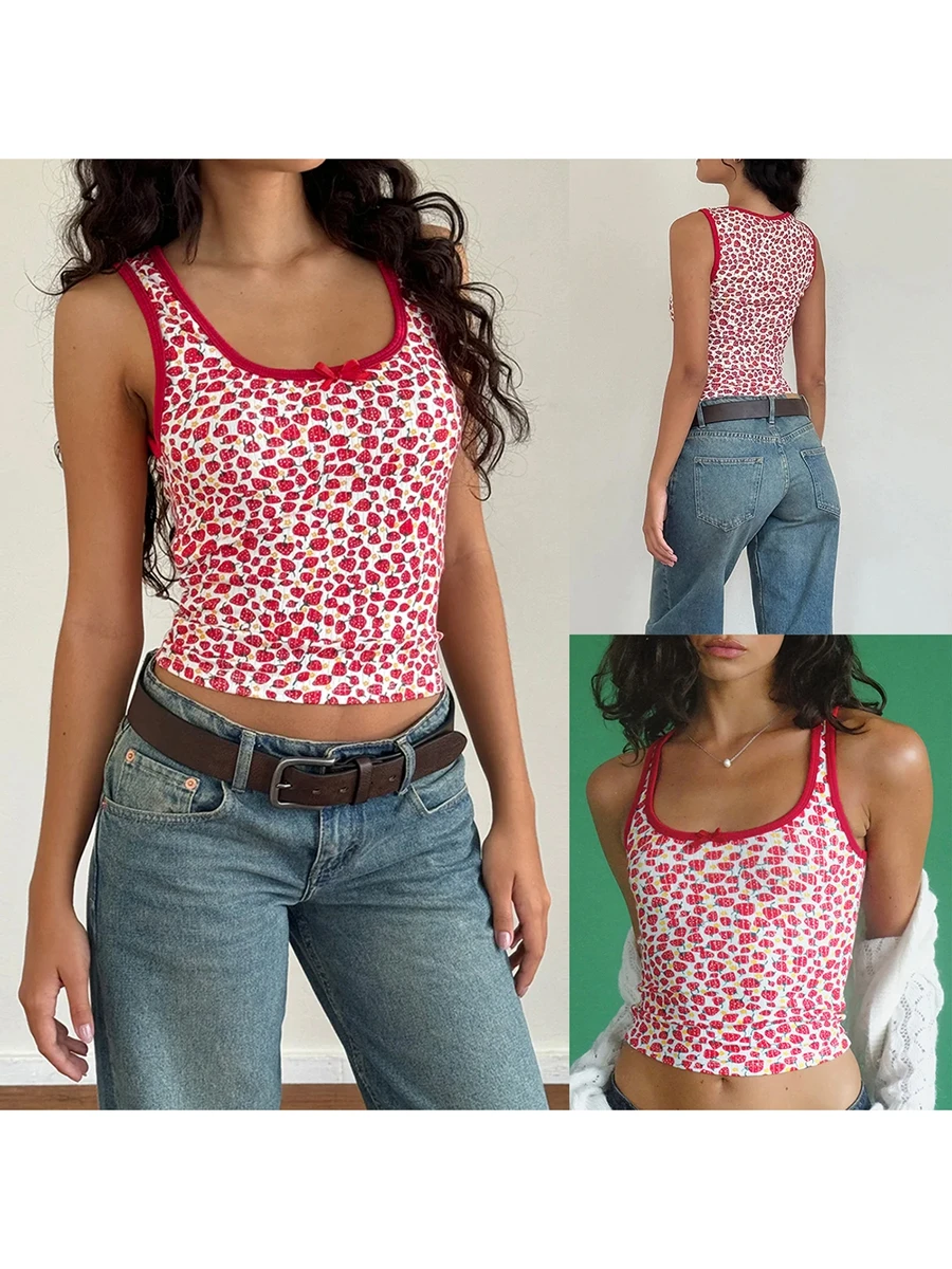 Caraco d'été Harvey precious pour femmes, joli haut d'été en fibre de lit rouge, petit nœud