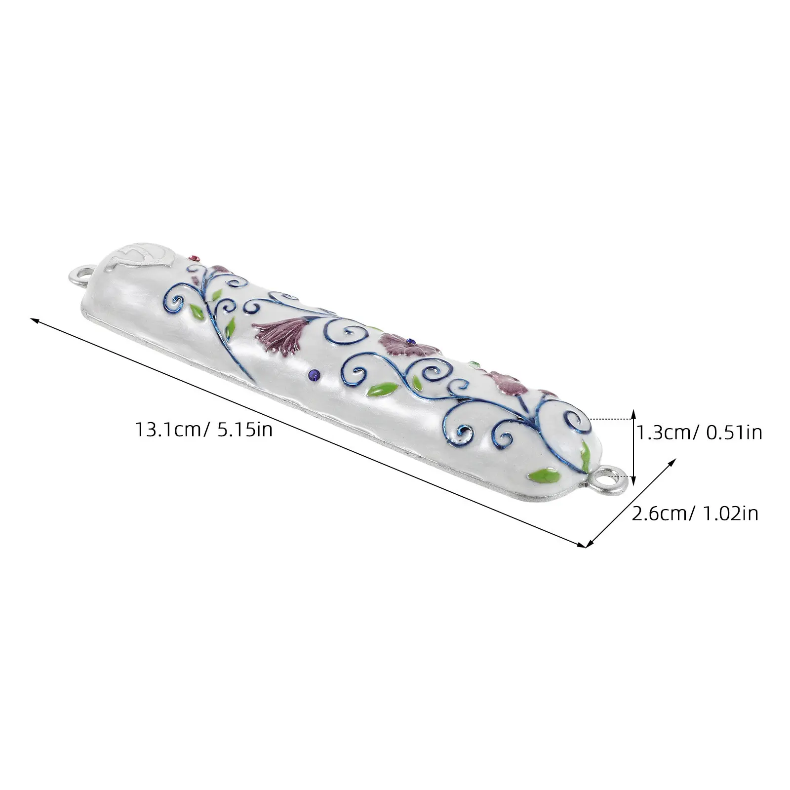 Painted Jewish Mezuzah Case Decorative Metal Doorpost Mezuzah for Entryway Door Scroll Included Traditional Jewish Home