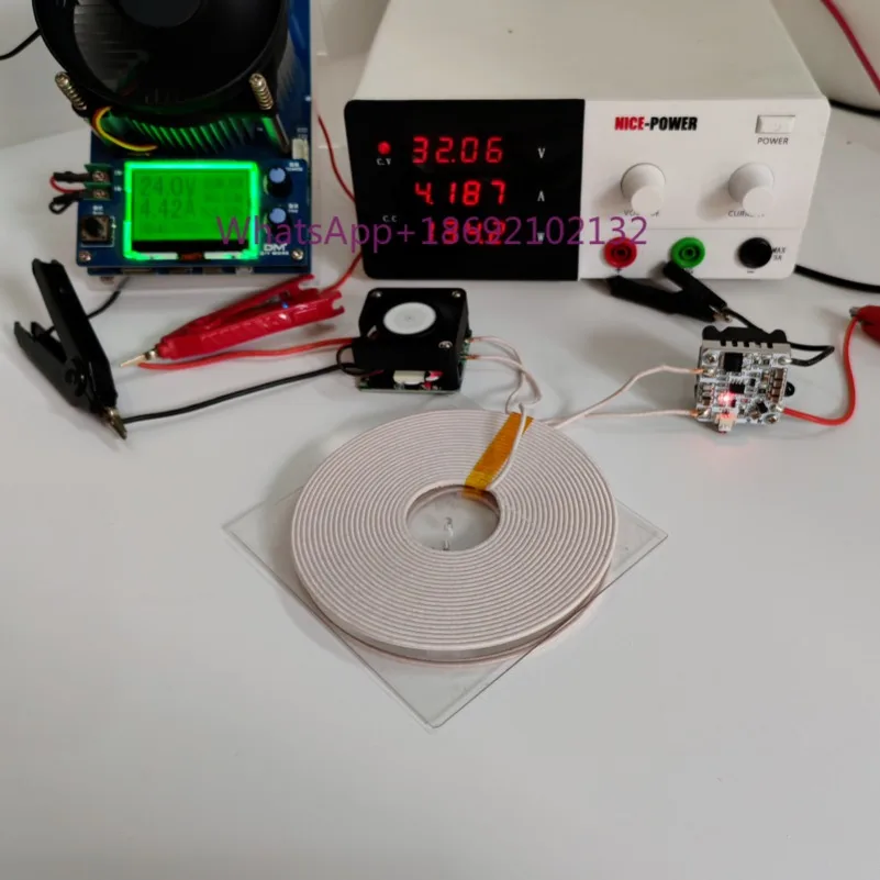 RX&TX108W High Power 15A/10A/8A/6A Long-distance Wireless Charging/power Supply Module 4.5~15A Output