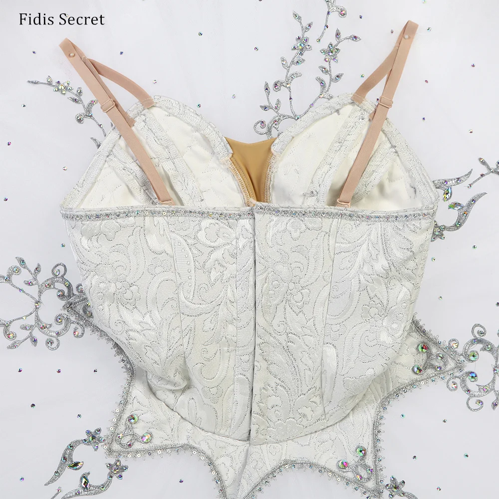 Crianças branco clássico panqueca ballet tutus vestido, meninas bailarina bela adormecida dança desempenho/conpetição trajes de palco