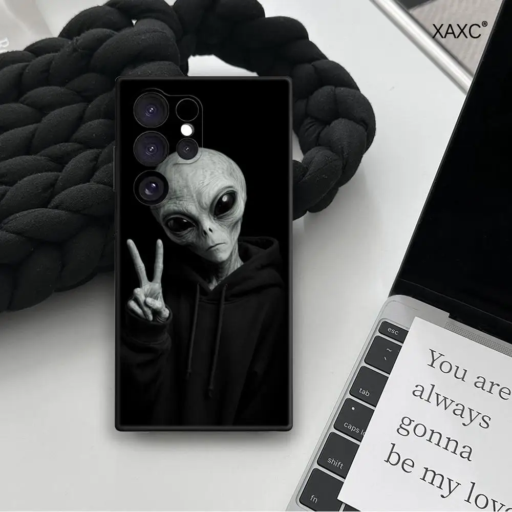 Funny Space UFO Alien Thing Phone Case For Samsung Galaxy A17 16 A15 4G  A14 A13 A57 A37 A27 A26 A55 A35 A53 A24 A34 Soft Shell