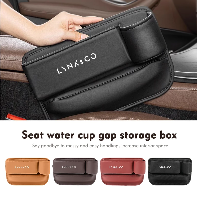 Car Seat Gap Multifunctional Storage Bag For LYNK&CO 01 05 03 09 02 04 06 07 08 PHEV MHEV Water Cup Holder Box