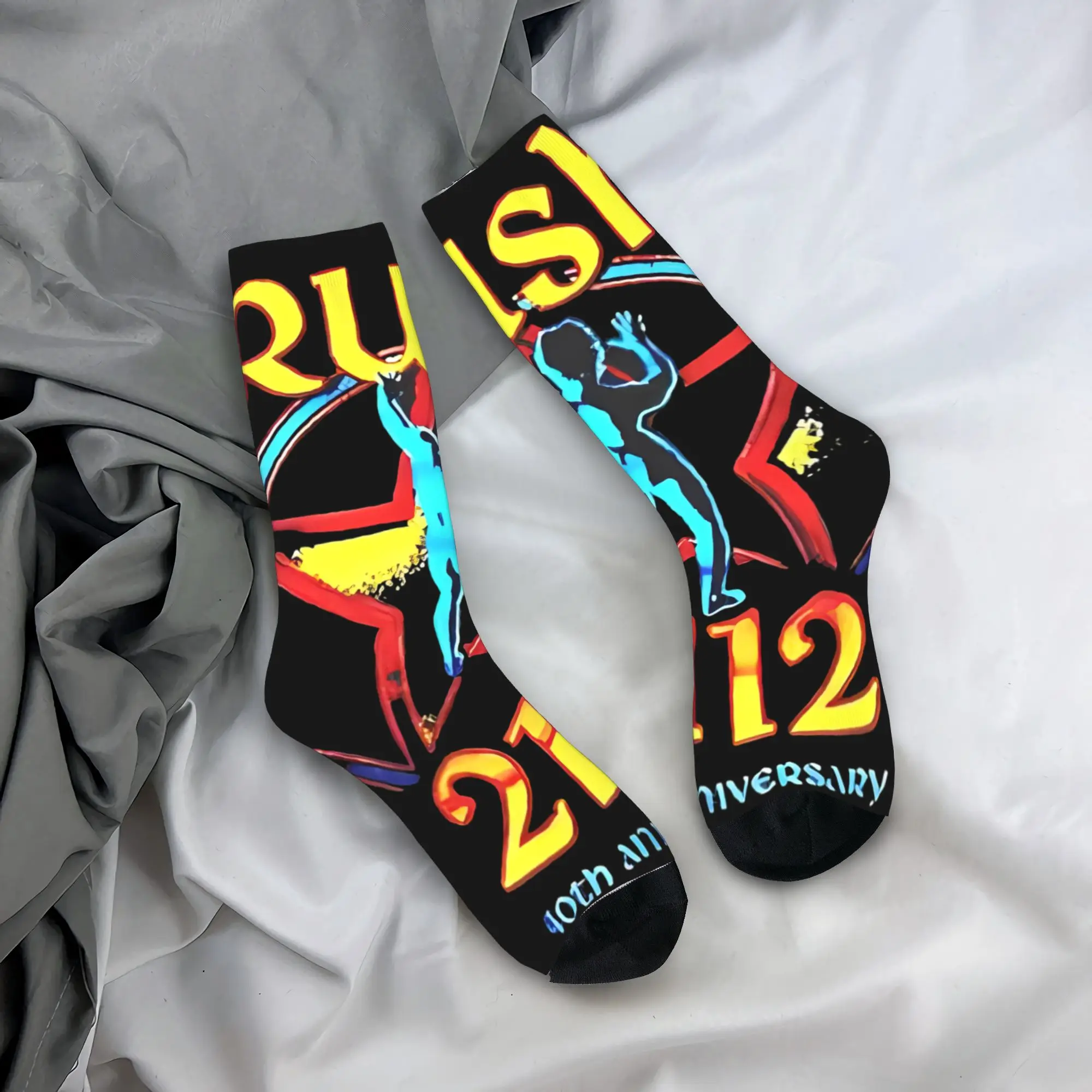 Rush Rock Band  Socks  Design Stockings Anti Bacterial Men Socks Warm Soft Autumn Harajuku Running Sports Socks