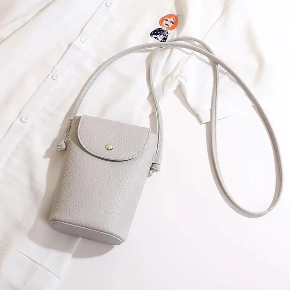 PU Leather PU Leather Shoulder Bag Solid Color Large Capacity Crossbody Phone Bag Small Flap Flap Handbag Purse For Women