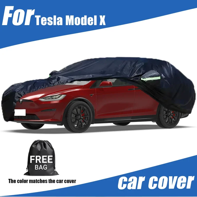 

Всесезонный чехол для автомобиля Tesla Model X: водонепроницаемый, пылезащитный, УФ-защитный, снегозащитный, устойчивый к царапинам, полная защита, автомобильные аксессуары