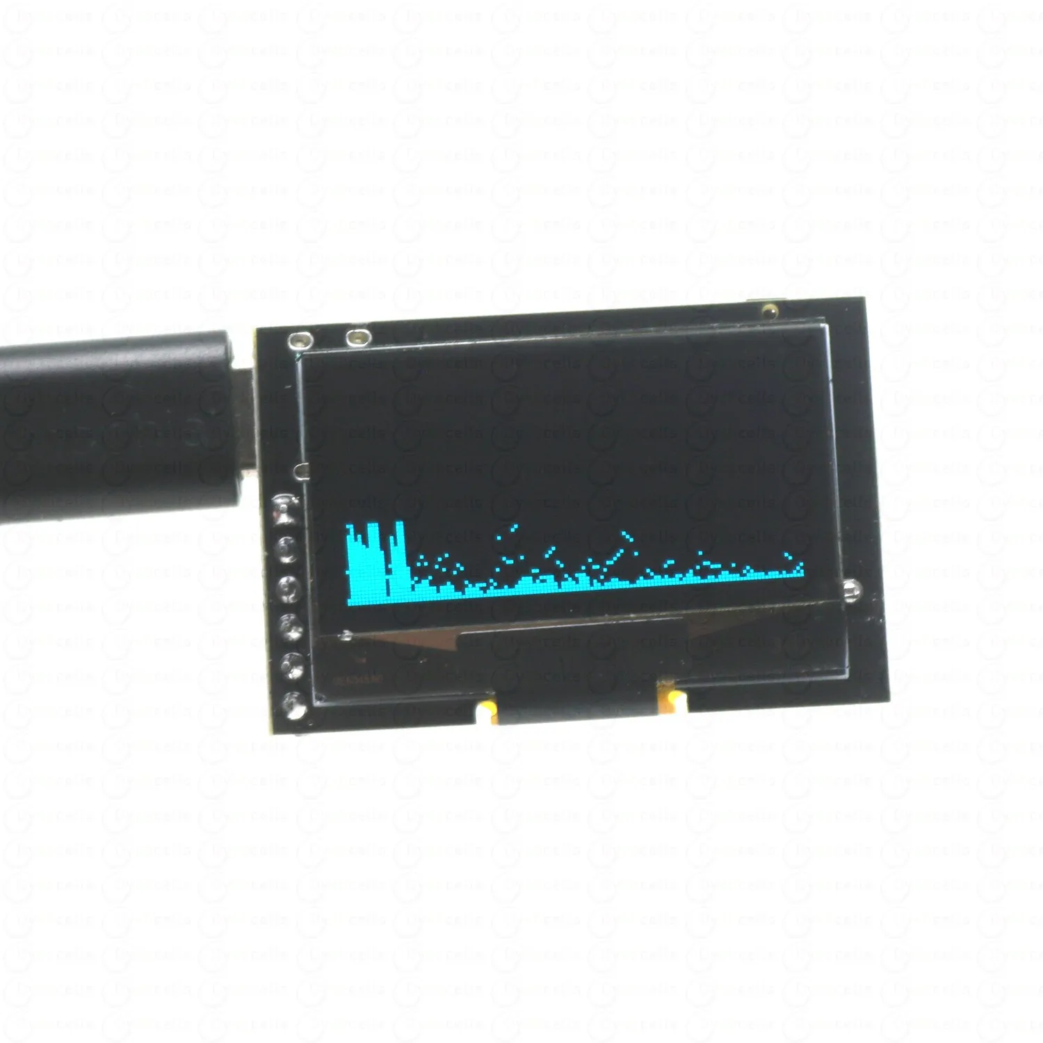 التحكم الصوتي الطيف الصوتي الموسيقى إيقاع الضوء 1.3 "بوصة شاشة OLED 5-وضع الأضواء المحيطة تأثيرات مصباح نوع USB بالطاقة