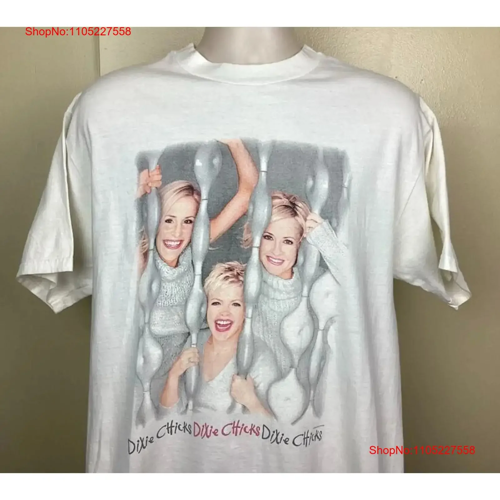 Vtg 2000 The Dixie Chicks Concert T Shirt White IM0719 vintage Washed Soft Stretched Top For Everyday Wear Comfortable