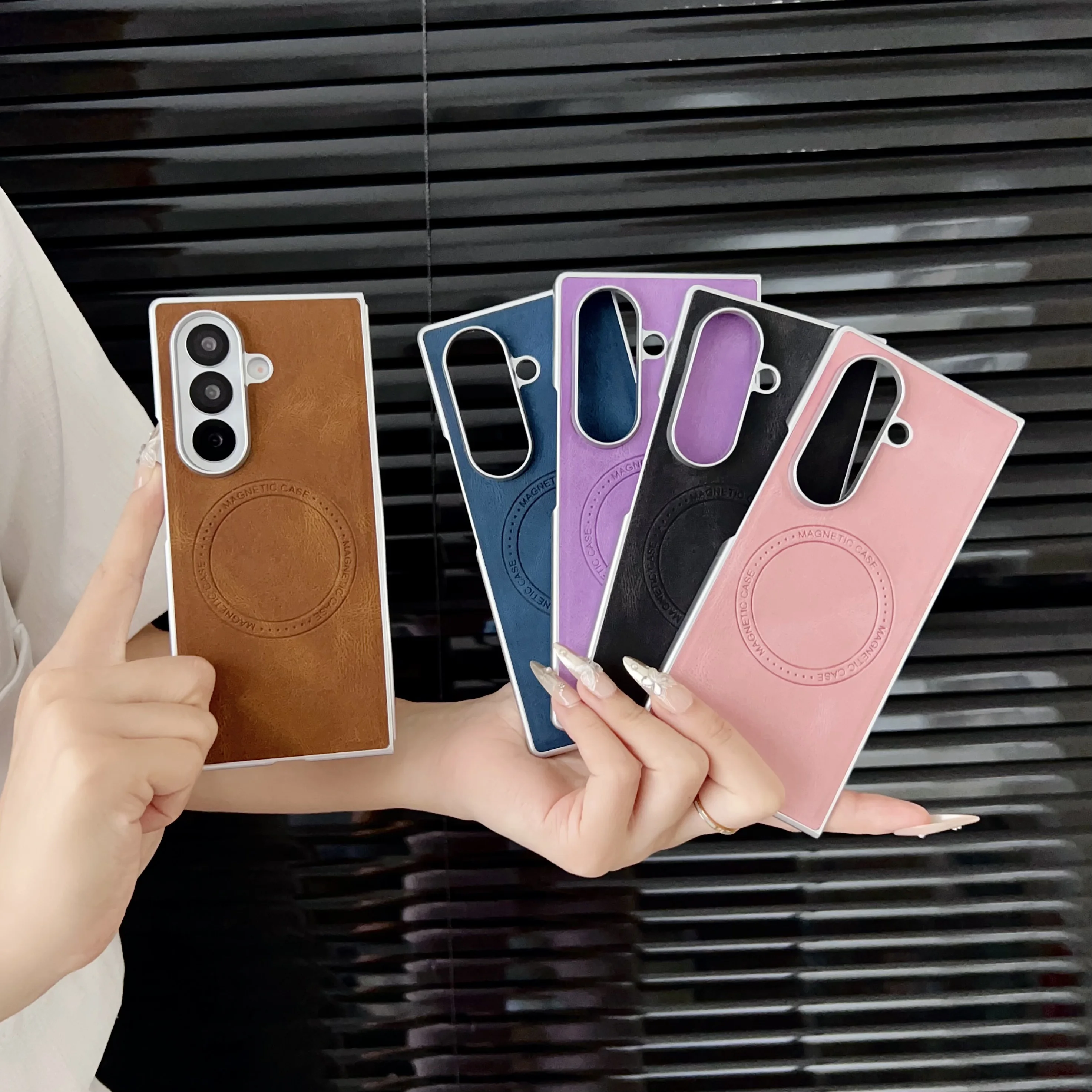 

Back Cover For Samsung Galaxy Z Fold 7 6 5 4 Case Magnetic Attraction Hard PC Shockproof Phone Case