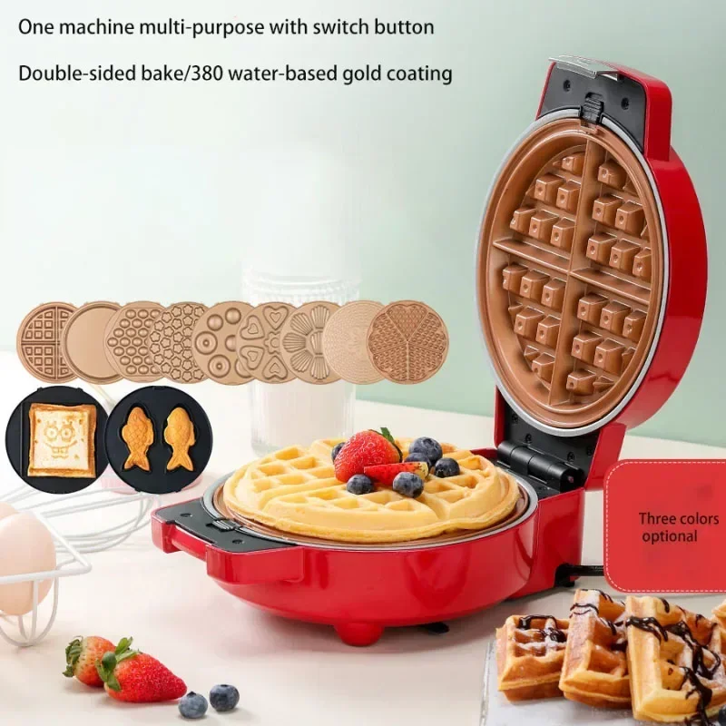 

220v Electric 11PC Waffle Mold Electric Baking Pan Muffin Waffle Machine Egg Sandwich Breakfast Machine Artifact Cake Egg Roll M