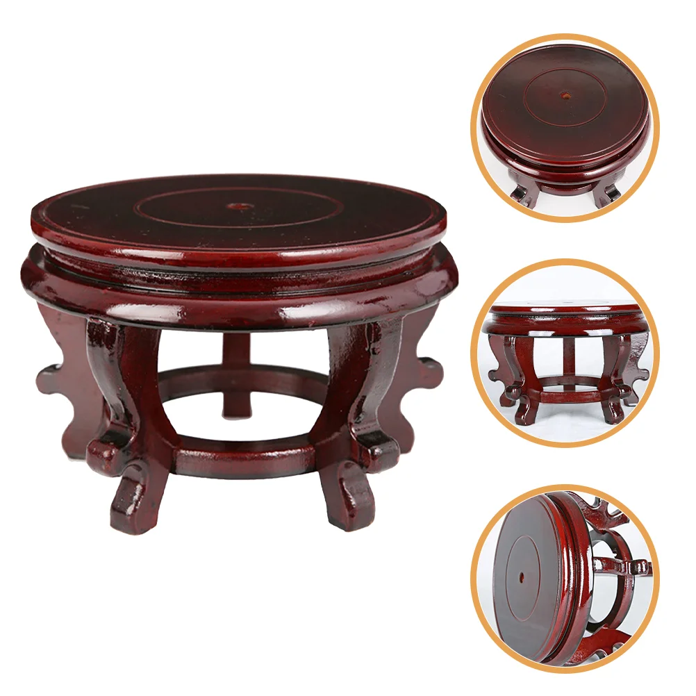 

Plant Show Rack Flower Pot Base Stand Indoor Tall Round Wood Stool Stands Table Holders