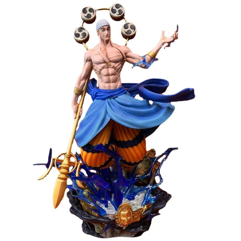 45 cm Lx Een Stuk Enel Thunder God Grote Speler Anime Figuur Model Gk Standbeeld Jongens Collectie Desktop Decoratie Ornament speelgoed Gift