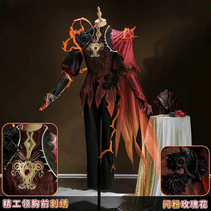 DY20Games Identity V nuevo disfraz de Cosplay de caballero de superviviente el Caballero Rojo Richard Sterling Cosplay para el Día de Todos los Santos papel de Navidad Pl