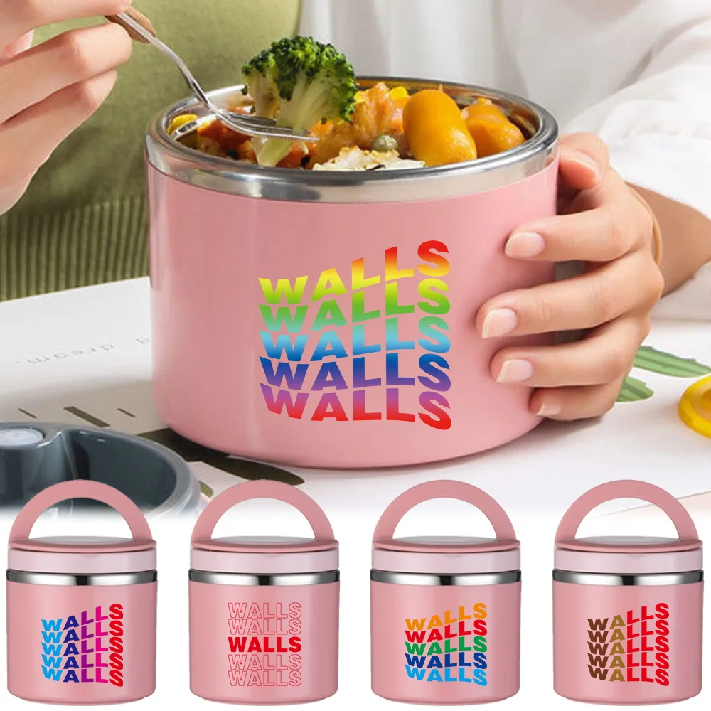 

Модный термос-ланчбокс для детей, студентов и офисных работников, портативный контейнер для обеда, термос для супа с узором, термос-банка для пикника