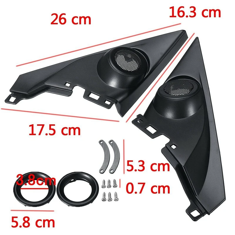 1.5 Inch 2 pasang pilar depan Althorn Tweeter meliputi mobil Tweeter Refitting Speaker kotak Mounts untuk Honda Civic 2016-2019