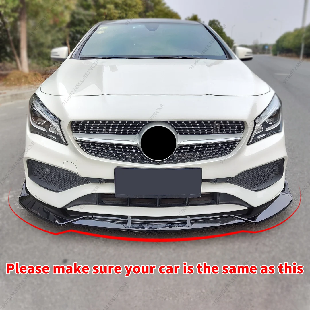 Front Bumper Lip For Mercedes Benz CLA C117 W117 2016-2019 Like 180 200 220 260 Splitter Chin Air Dam Tuning Accessories - view 2