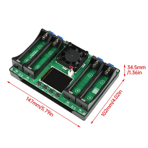4-kanalig 18650 litiumbatteritestare MAh MWh kapacitetsdelning intern resistanstestarmodul typ-C-gränssnitt 10 best sales batteriets interna resistansmätare - №2