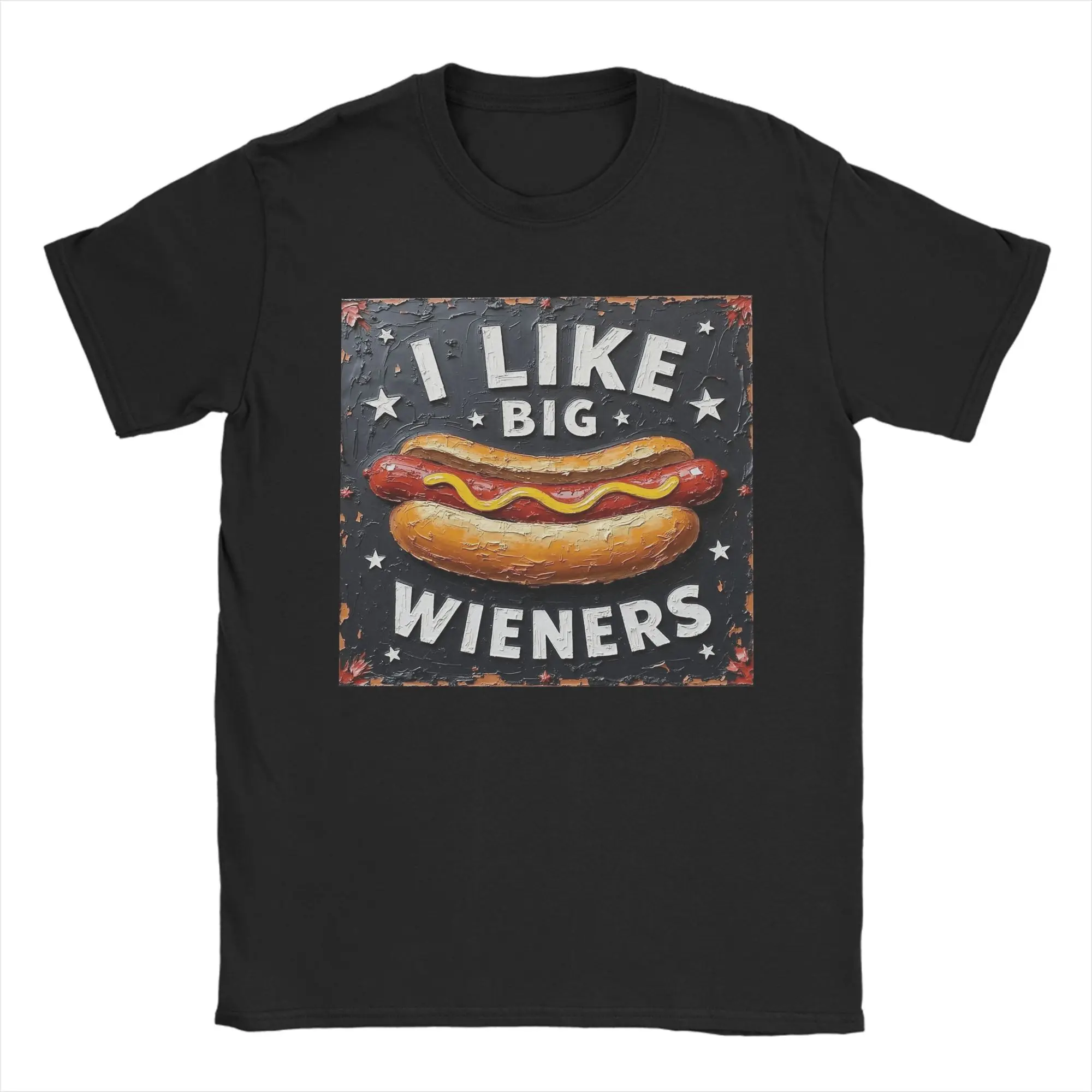 Sausage HOT DOG I Like Big Wieners T-Shirt Summer  Leisure T-Shirts Men Pure Cotton O-Neck Tees Short-Sleeve Vintage Tshirt