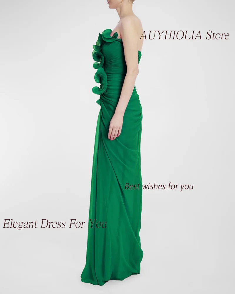 Chiffon Evening Dress For Sexy Women 정장원피스 Vestidos de festa Elegant Ruched Formal Halter Mermaid Cocktail Party Prom Gown 2024