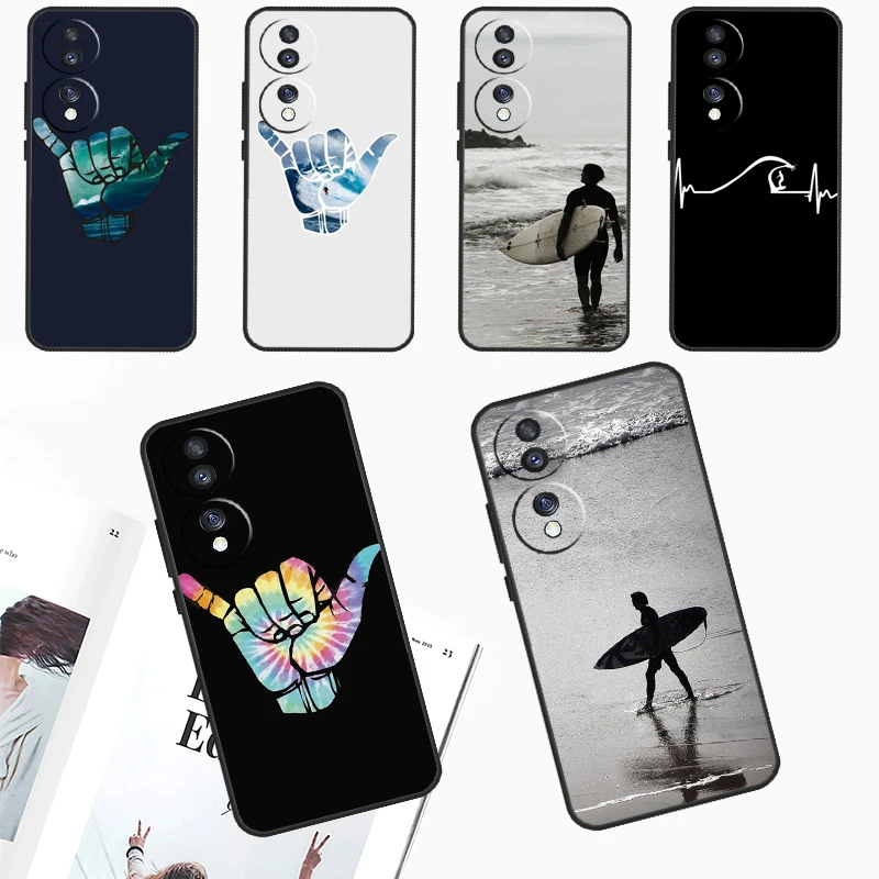 Surfer Surf Hang Loose Shaka Case For Honor 90 Lite 70 50 Magic 6 Pro 5 Lite X6 X7 X8 X9 X6a X7a X8a X9a X9b X8b Cover