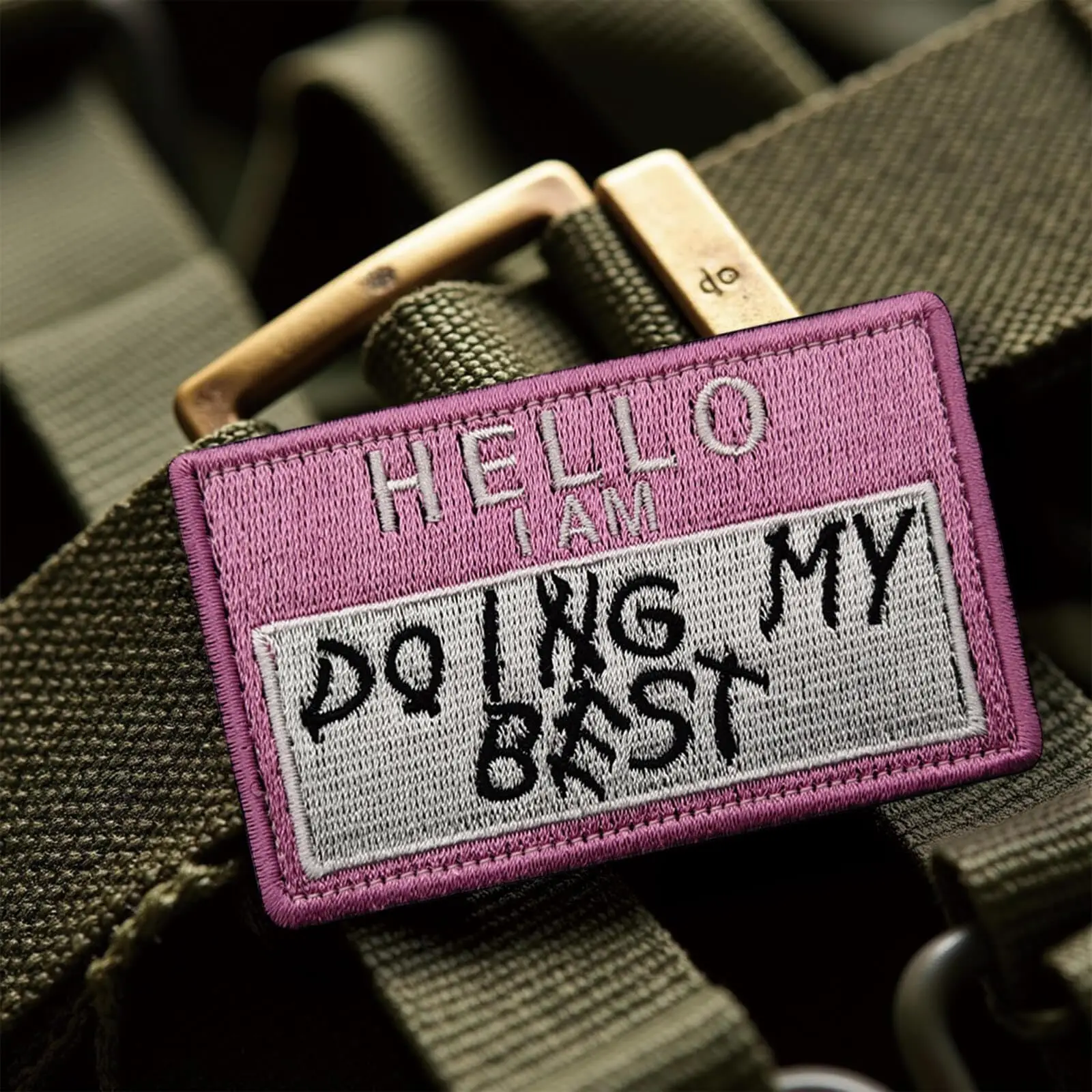 Doing My Best Funny Patch Tag Badge, Tactical Hook and Loop Embroidered Funny Military Patch Morale Patches for Hat, Bag, Jacket