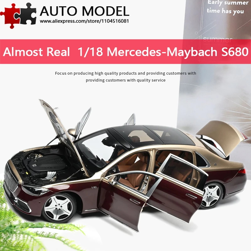 

2021 Mercedes-Benz Maybach S680 S-Class Alloy Car Model Limited Edition 300 Almost Real Ar Realistic 1:18 Die-Cast Metal Scale Static Model Adult Boys Toy Collection Gift