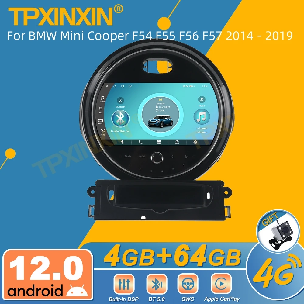 

Автомагнитола 2DIN для BMW Mini Cooper F54 F55 F56 F57 2014 - 2019 Android, стереоприемник, Авторадио, мультимедийный плеер, GPS-навигатор