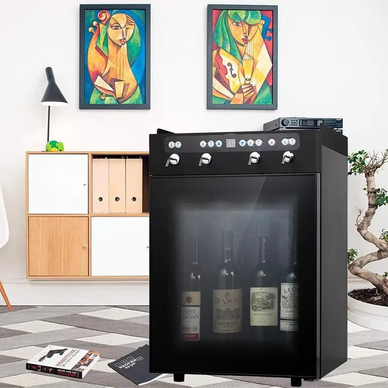 High quality automatic electric bar compressor refrigerator 4 bottle wine dispenser