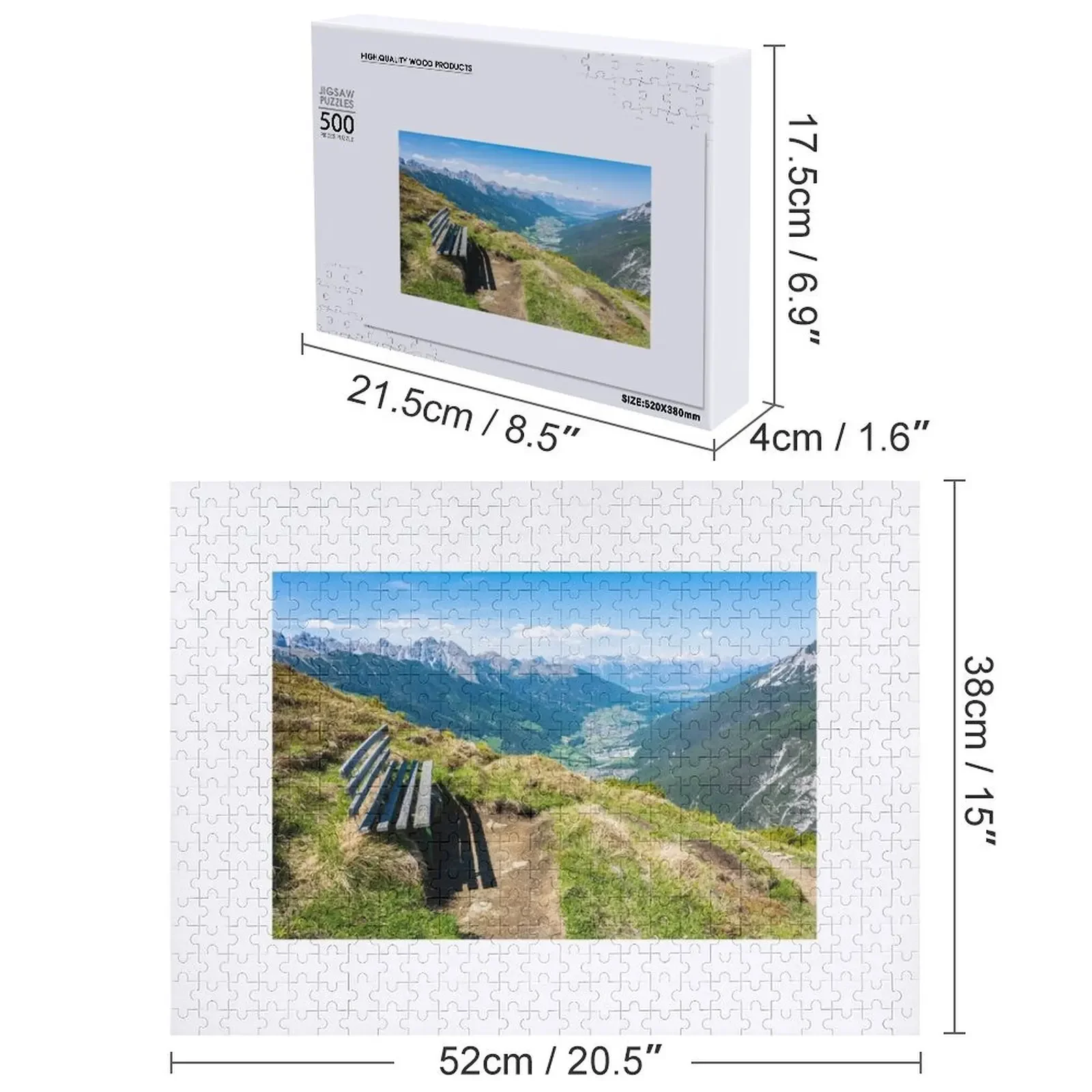 Эльфер Массив с употальной долинею в Тироле, Австрии Головоломки Лес для взрослых Персонализированные деревянные животные Детские деревянные головоломки