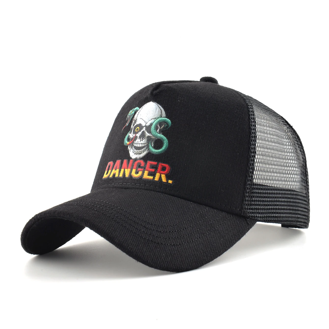 Sommer Baseball Cap Outdoor Atmungsaktive Mesh Trucker Cap Männer Frauen Druck Schädel Snapback Hip Hop Caps Einstellbare Schirmmütze