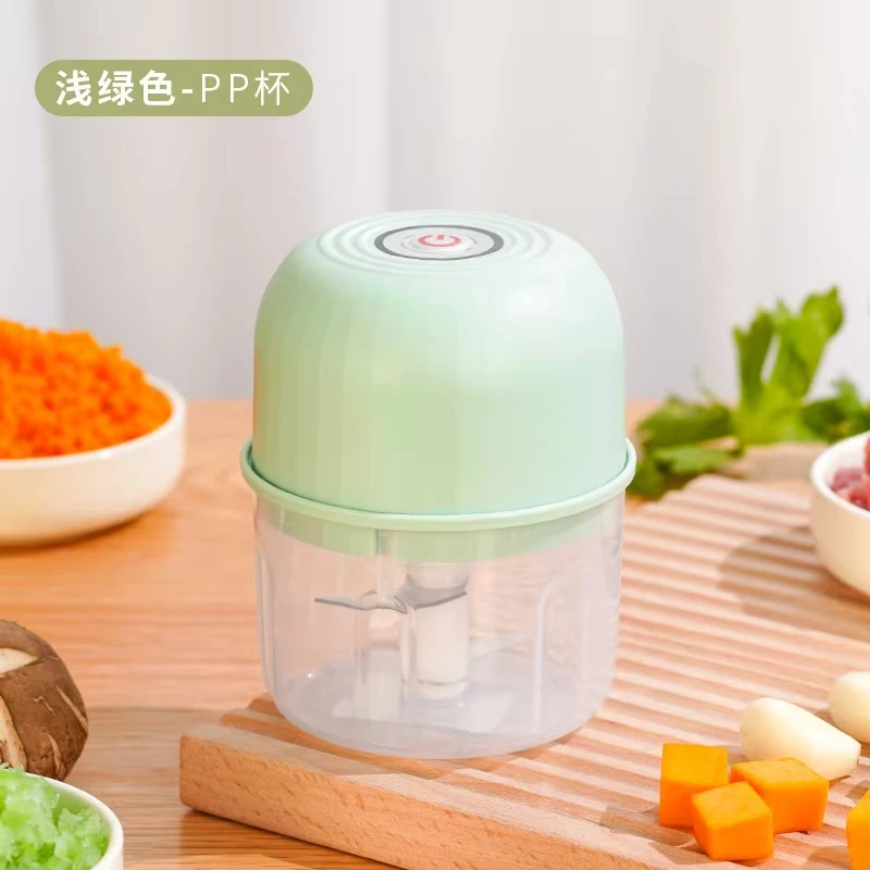 Máquina elétrica para purê de alho, moedor de alho, moedor de carne, picador de cebola, gengibre e pimenta de 260ML, mixer de cozinha recarregável